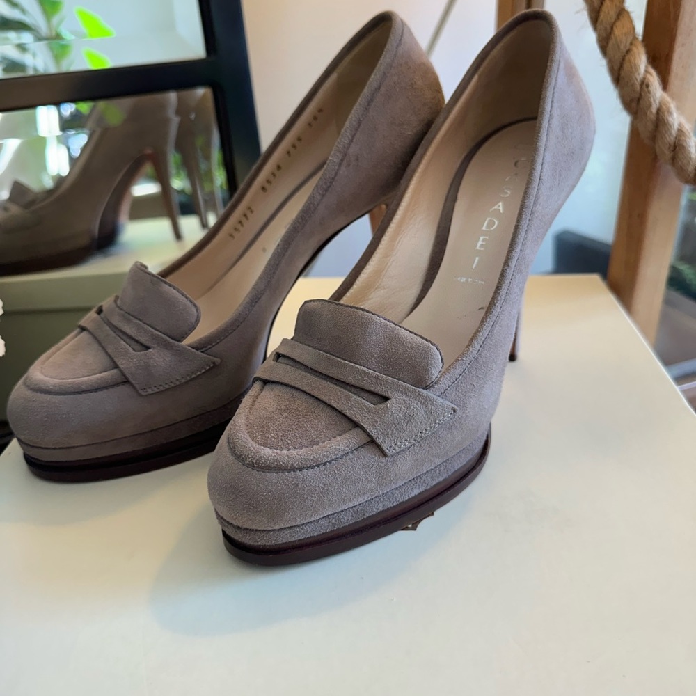 Casadei Suede High Heels Shoes